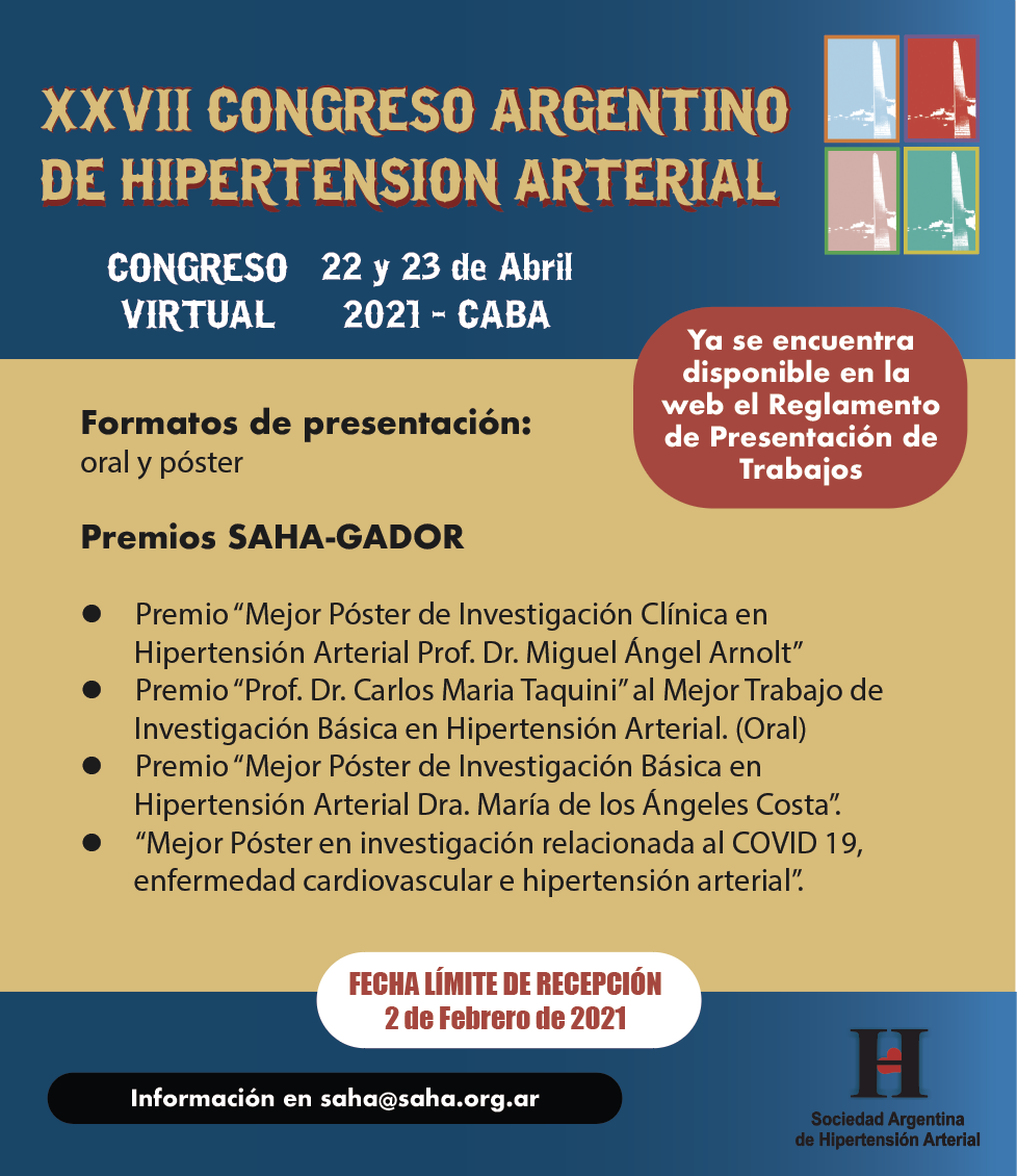 XXVII Congreso Argentino de Hipertensión Arterial