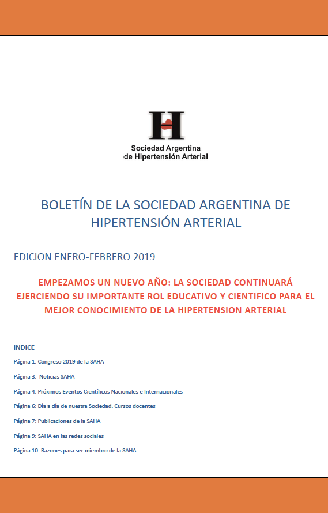 Boletín Periódico Sociedad Argentina de Hipertensión Arterial Octubre 2014